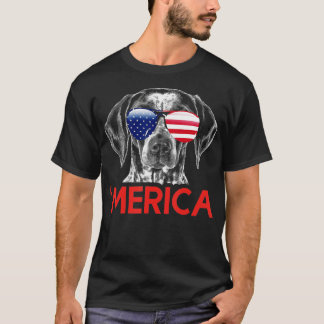 T-shirt Merica Allemand Pointeur à courte portée drapeau a