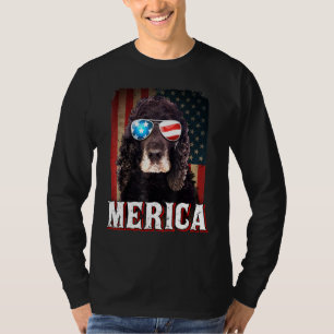 T-shirt Merica Cocker Chien Espagnol Drapeau Américain 4 J