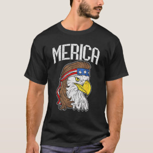 T-shirt Merica Eagle Mullet Shirt 4 juillet Redneck Part