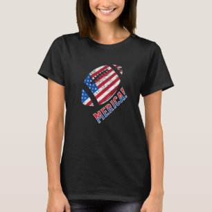 T-shirt Merica Football 4 juillet Drapeau américain Patrio