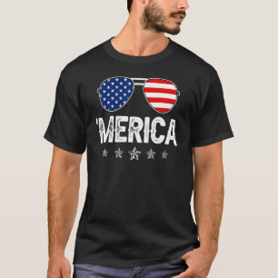 T-shirt Merica Lunettes de soleil 4 juillet Garçons Filles