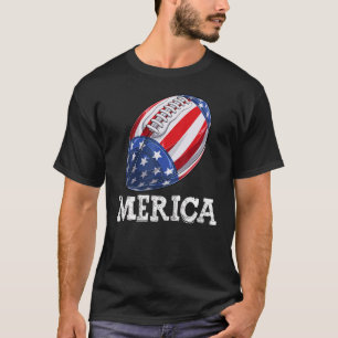 T-shirt Merica Patriotique Drapeau Usa Football Sport 4 Ju