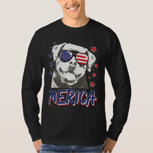T-shirt Merica Rottweilers Chien 4 juillet États-Unis cade