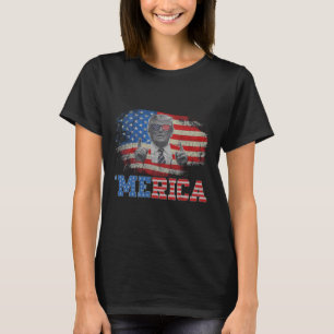 T-shirt Merica Trump 4 juillet heureux Trump Drapeau améri