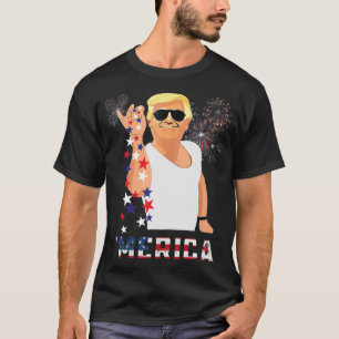 T-shirt Merica Trump en tenue Don Drunk Donald Drunk 4e de