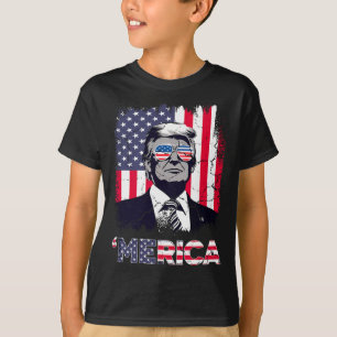 T-shirt Merica Trump, la chemise de Noël 4 juillet Trump