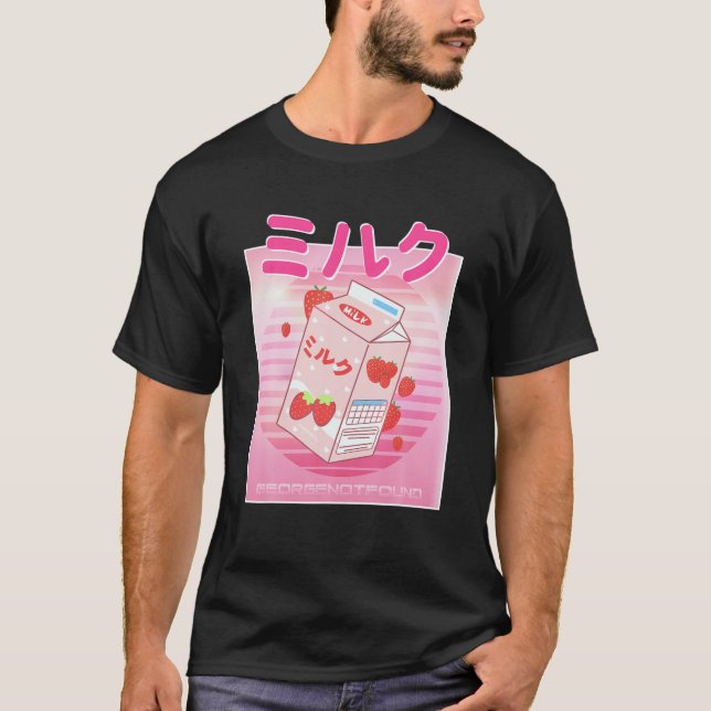 T-shirt Merle de Georgenotfound Japon Strawberry Lait Shak (Devant)