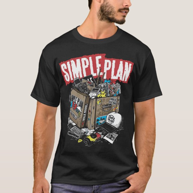T-shirt merle de plan simple (Devant)