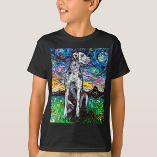 T-shirt Merle Great Dane Starry Night Impressionniste Chie