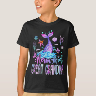 T-shirt Mermaid Arrière Grand-Mère Famille Anniversaire Co