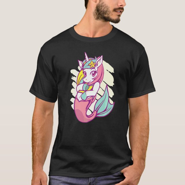 T-shirt Mermaid Magic Unicorn (Devant)