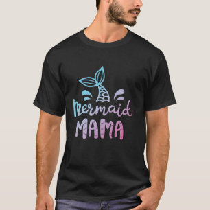 T-shirt Mermaid Mama Funny Women Maman Maman Family Matchi