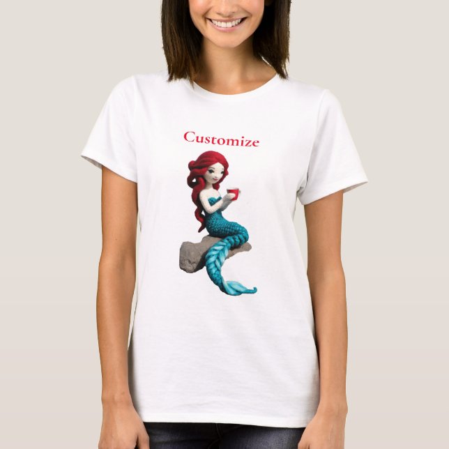 T-shirt Mermaid Relaxant Avec Boisson Thunder_Cove (Devant)