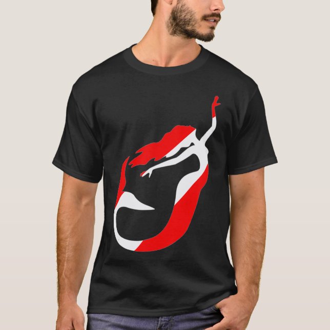 T-shirt Mermaid Scuba Diving Flag  Scuba Diving Flag  (Devant)