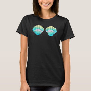 T-shirt Mermaid Sea Shell Bra Anniversaire Costume Filles 