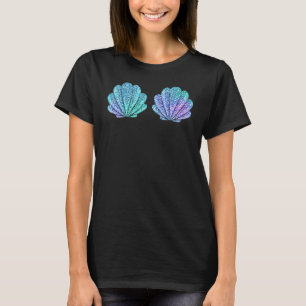 T-shirt Mermaid Sea Shell Bra Halloween Costume Top