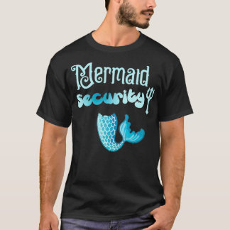 T-shirt Mermaid sécurité cadeau d'anniversaire pour papa f
