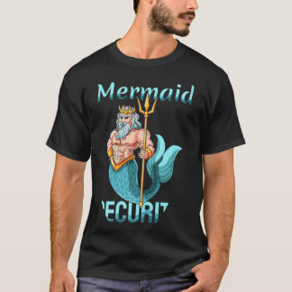 T-shirt Mermaid Security Grand-père Papa Frère