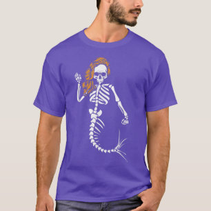 T-shirt Mermaid Skeleton Halloween Costume Women Girls Gif