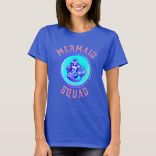 T-shirt Mermaid Squad Mermaid Anniversaire