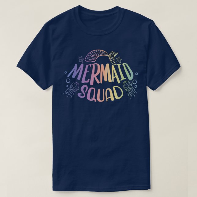 T-shirt Mermaid squat Mermaid Maman Maman Fête d'anniversa (Design devant)