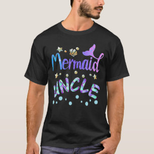 T-shirt Mermaid Uncle Funny Mermaid Correspondant Famille