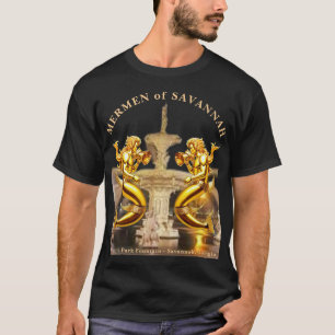 T-shirt Mermen de Savannah, Géorgie. Fontaine du parc Fors