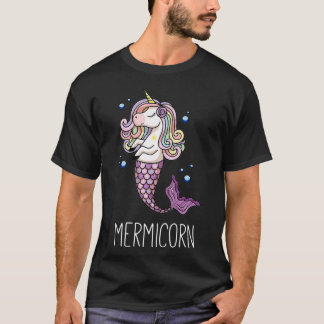 T-shirt Mermicorn Unicorn Cadeau Pour Femmes Filles Sirène