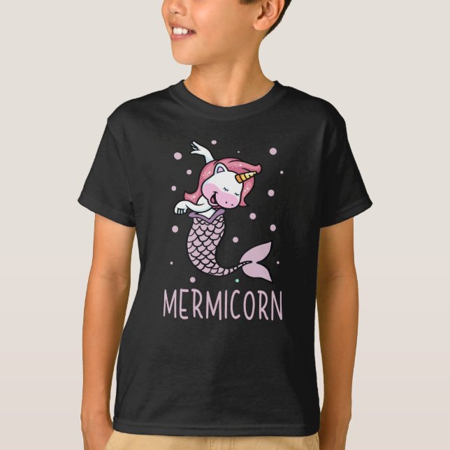 T-shirt Mermicorn Unicorn Mermaid Mythique Créature (Devant)