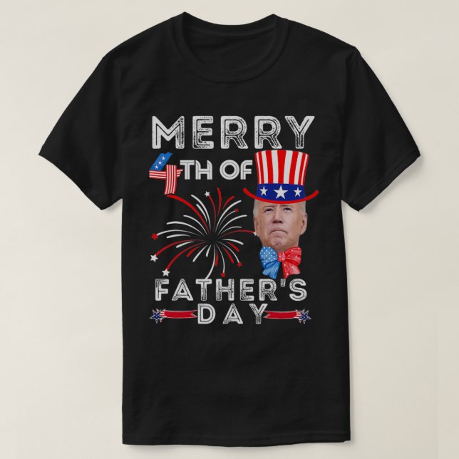 T-shirt Merry 4th Of Father's Day 4th of July  (Design devant)