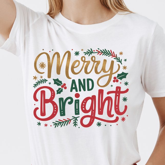T-shirt Merry and Bright - Custom Family Christmas (Créateur téléchargé)