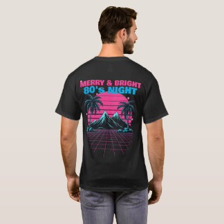 T-shirt Merry & Bright 80's Night' Retro Synthwave 