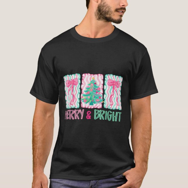 T-shirt Merry & Bright Coquette Préparatoire Bow Arbre de  (Devant)