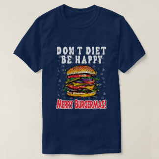 T-shirt Merry Burgmass - Funny Christmas Hamburger