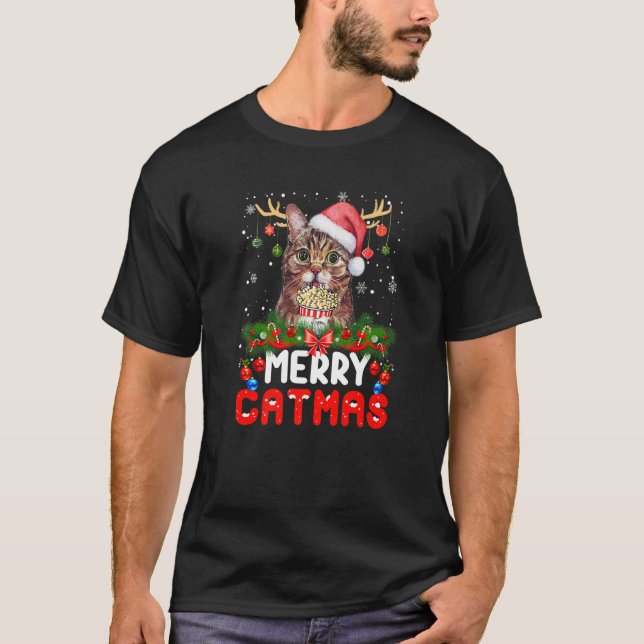 T-shirt Merry Catmas Cat Christmas Pajamas X mas Ugly Swea (Devant)