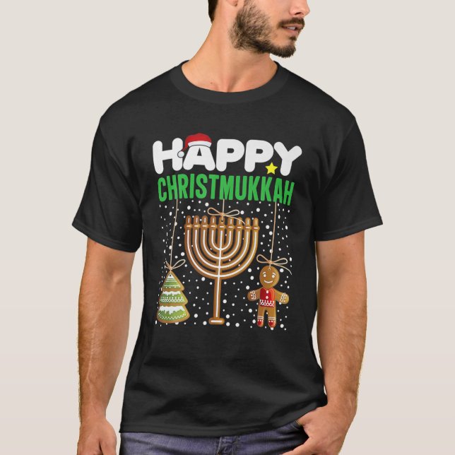 T-shirt Merry Chrismukkah Funny Noël juif (Devant)