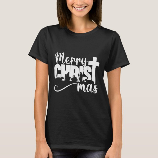 T-shirt Merry Christ Mas Christian Christmas Jesus Christm (Devant)