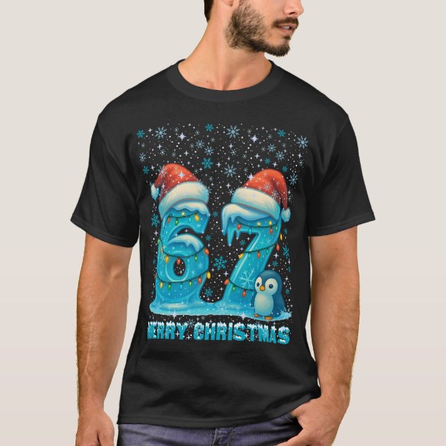 T-shirt Merry Christmas 67 Frozen Numbers (Devant)