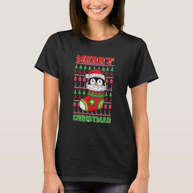 T-shirt Merry Christmas Cute Penguin Ugly Xmas 1 (Devant)