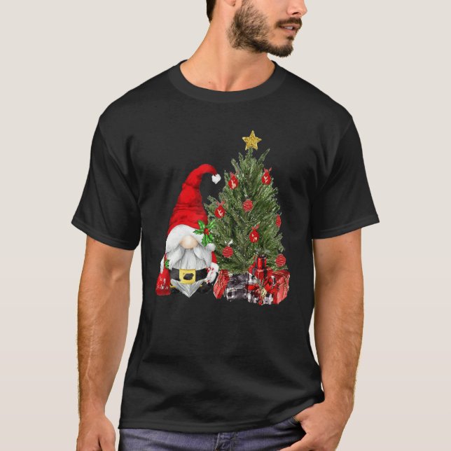 T-shirt Merry Christmas  Gnome With Christmas Tree Xmas (Devant)