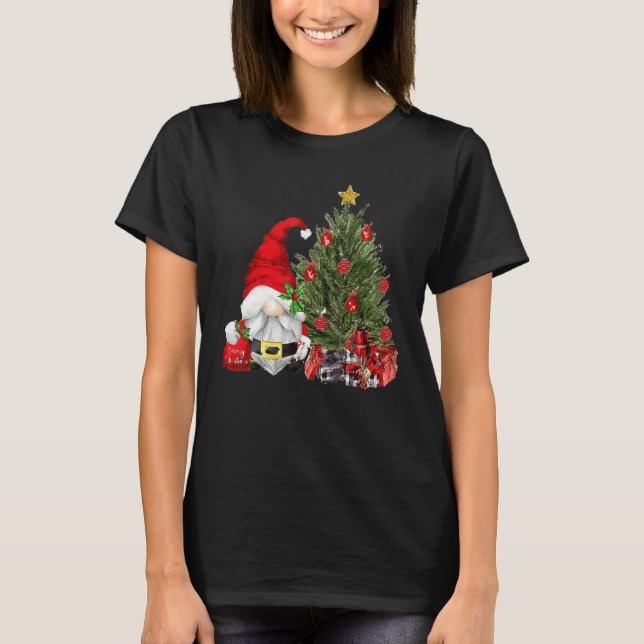 T-shirt Merry Christmas  Gnome With Christmas Tree Xmas (Devant)
