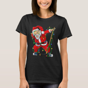 T-shirt Merry Christmas Ice Hockey Dabbing Santa Claus