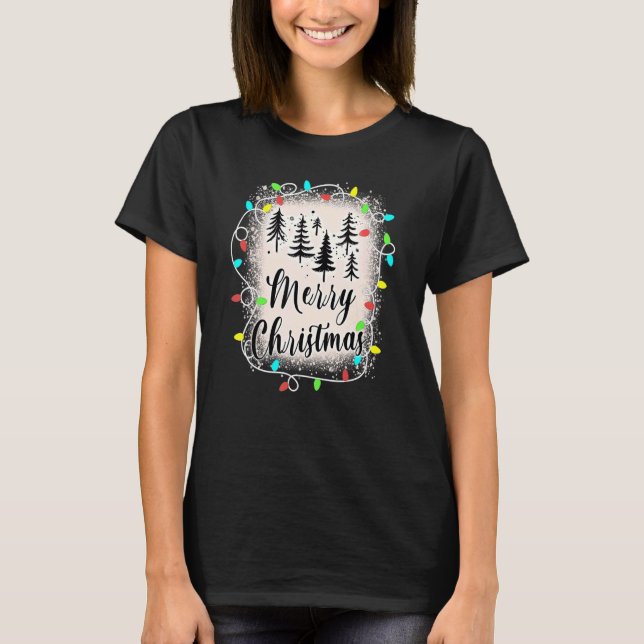 T-shirt Merry Christmas Lights Up Matching Family Xmas (Devant)