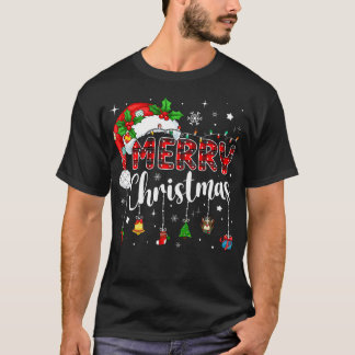T-shirt Merry Christmas Red Santa Hat Reindeer Xmas Matchi