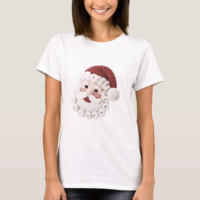 T-shirt Merry Christmas Santa Latch Hook (Devant)
