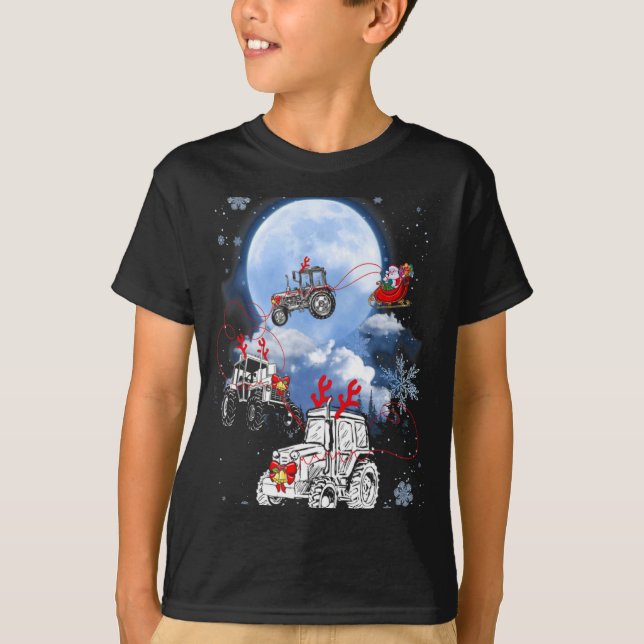 T-shirt Merry Christmas Santa Ride Truck Sleigh Xmas Paj T (Devant)