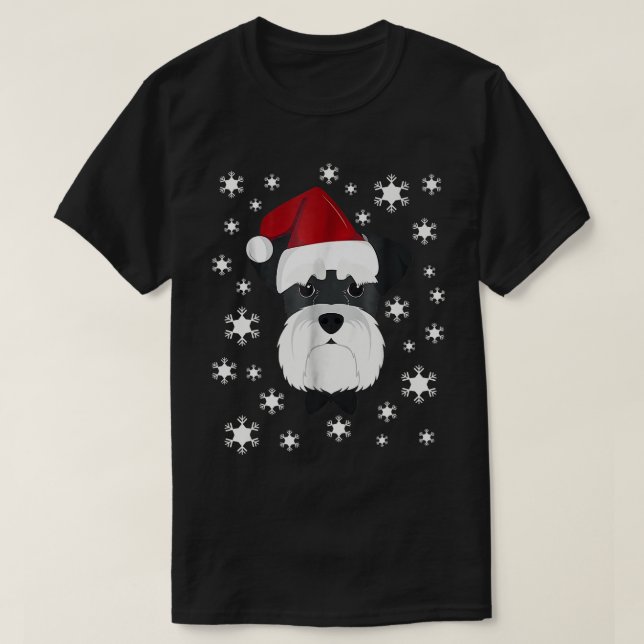 T-shirt Merry Christmas Schnauzer Dog Ugly Sweater Premium (Design devant)