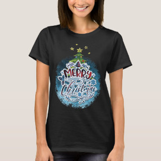 T-shirt Merry Christmas Snow globe