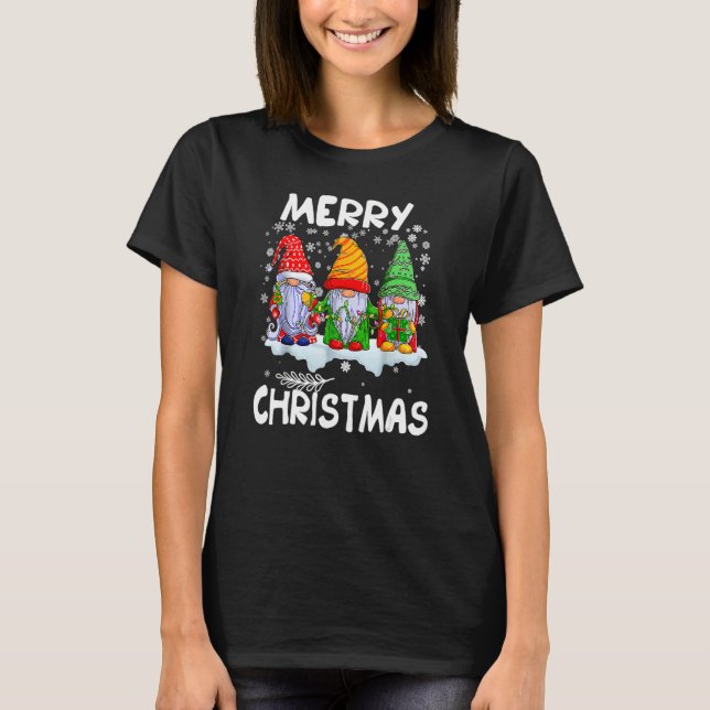 T-shirt Merry Christmas Three Gnomes Merry Xmas 2022 Match (Devant)