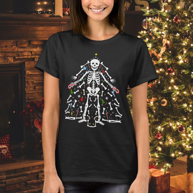 T-shirt Merry Christmas X-ray Tech Christmas Tree Skeleton (Créateur téléchargé)